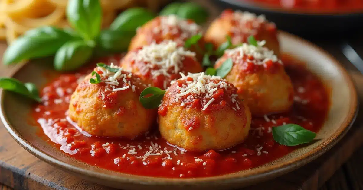 Chicken Parmesan Meatballs Recipe